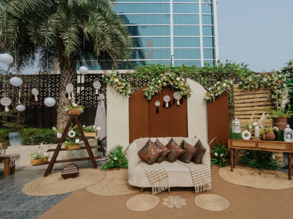 Boho chic wedding decor theme