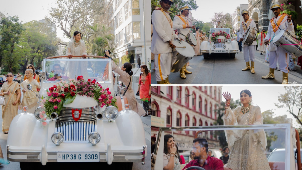 Vintage Car Bridal Entry