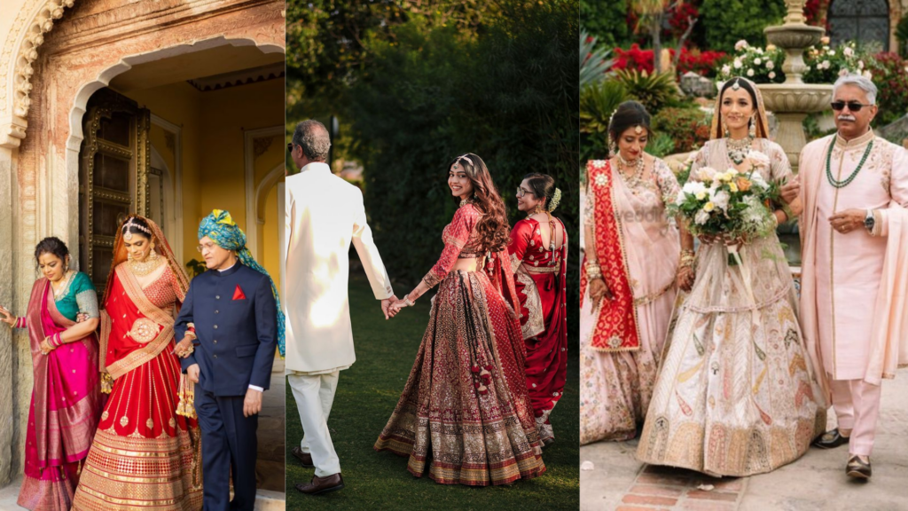 Bridal entry with parents